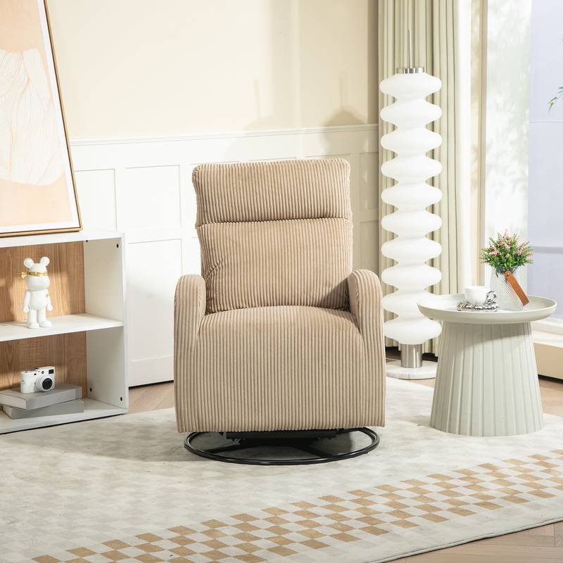 Cozy Glider Rocking Chair in Soft Flannel