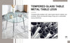 Sleek Silver Round Dining Table