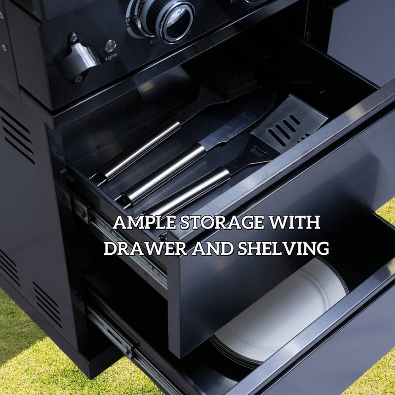 Ultimate Outdoor BBQ Island with Wine Cooler & Storage