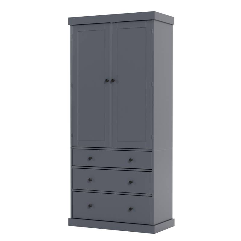 Farmhouse Charm Pantry Cabinet - Stylish Storage Solution for Your Kitchen