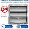 Powerful Silver Shutter Exhaust Fan Duo with Speed Control