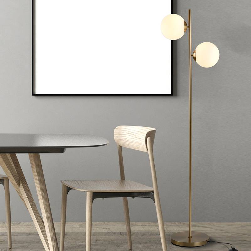 Stylish Glass Shade Floor Lamp