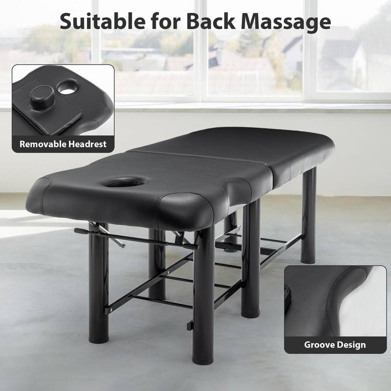 Ultimate Comfort Massage Table with Adjustable Backrest and Storage