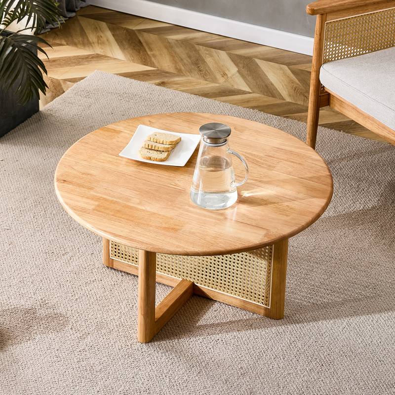 Chic Rattan-Accent Coffee Table
