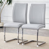 Chic Gray Arch Dining Chairs - Set of Two