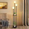 Luxe Glow Floor Lamp with Shelves
