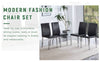 Sleek Black Backrest Chairs with Silver Legs - Modern Minimalist Chic!