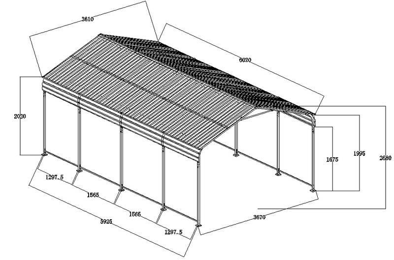 Sturdy Shield Carport Canopy - Heavy Duty Protection for Your Vehicle
