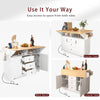 Stylish Rolling Kitchen Island with Drop Leaves and Storage