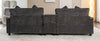 Cozy Black Chenille Sectional Sofa with Ottomans and USB Ports