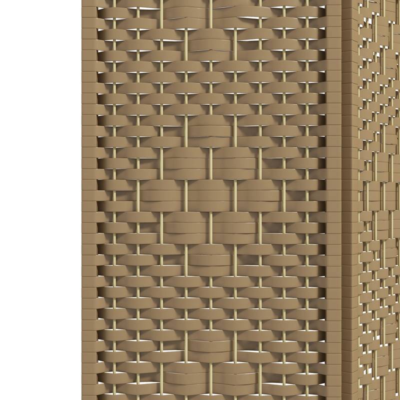 Natural Three-Panel Folding Room Divider