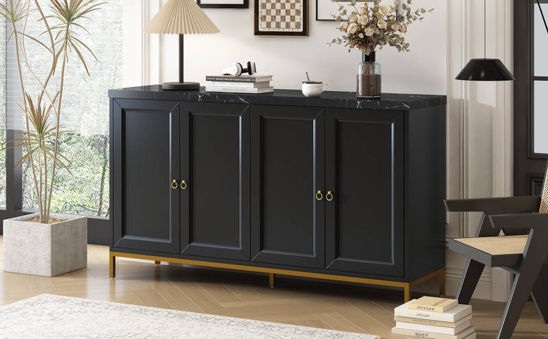 Stylish Black Sideboard with Ample Storage