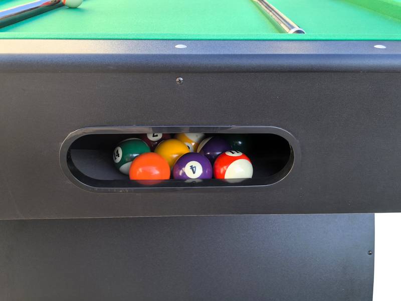 Chic Black Billiards Table for Family Fun