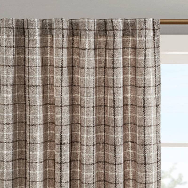 Cozy Plaid Curtain Panel
