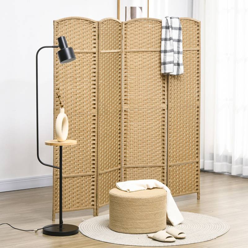 Chic Privacy Screen - Stylish 4-Panel Room Divider