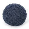 Navy Knitted Cotton Pouf