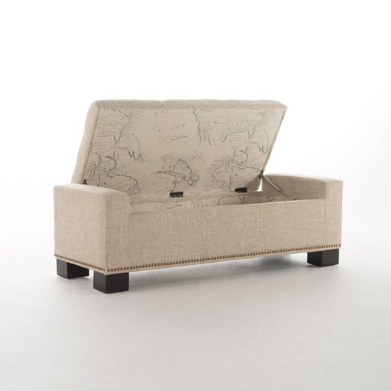 Chic Studded Storage Ottoman