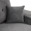 Versatile L-Shaped Sofa Bed with Side Shelf & Stools