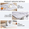 Elegant Gray Marble Coffee Table with Silver Accents