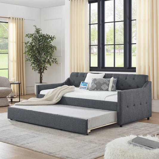 Chic Twin Daybed with Trundle and USB Charging