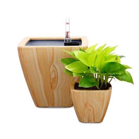 Self-Watering Wood Planter Duo