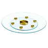 Gold Touch Rotating Glass Tray
