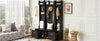 All-in-One Entryway Bench with Coat Rack & Storage