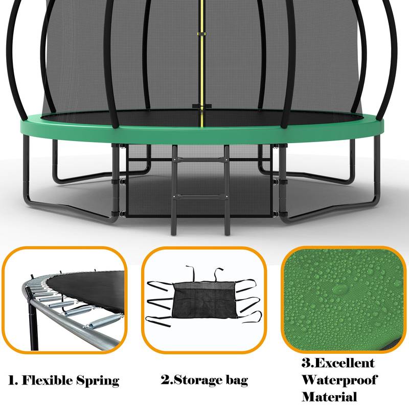 JumpSphere Trampoline for Kids with Safety Net and Ladder