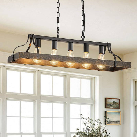 Vintage Charm Black Gold Pendant Light