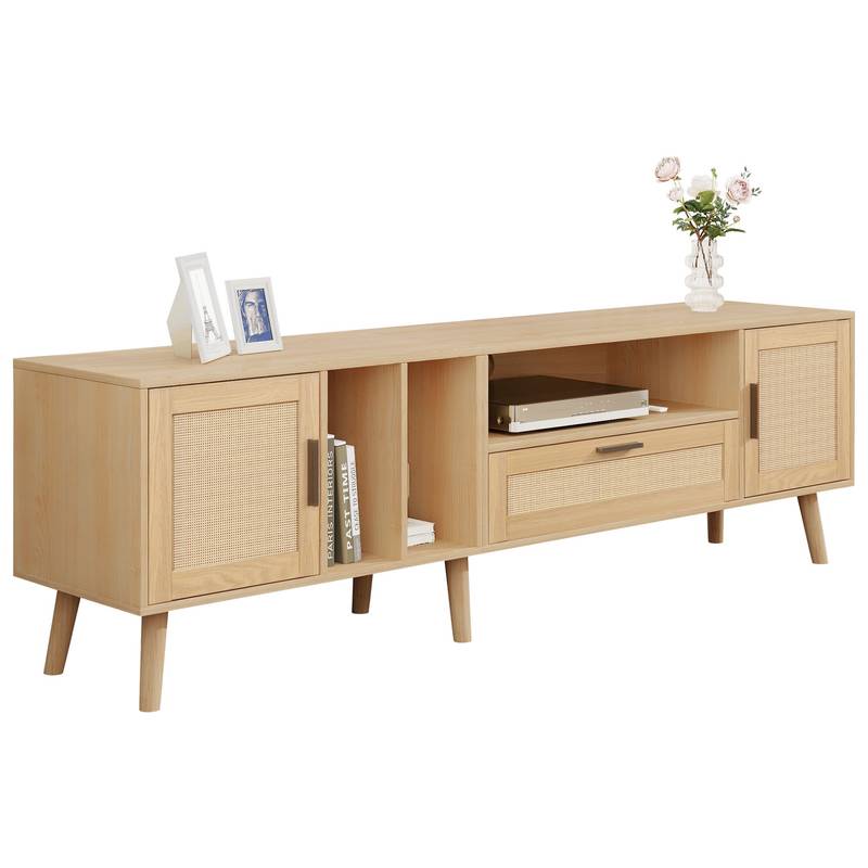 Rattan Chic TV Stand: Stylish Console for Any Room