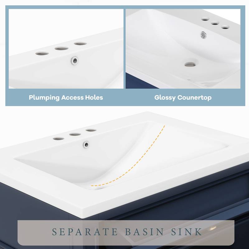 Sleek Bathroom Vanity with Stylish Sink and Ample Storage