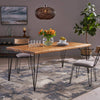Zion Rustic Wood & Metal Dining Table