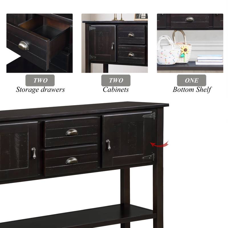 Rustic Charm Sideboard Buffet with Storage