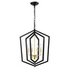 Sleek Black and Gold Chandelier for Stylish Spaces