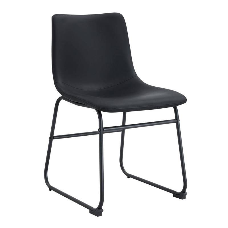 Sleek Black PU Leather Chair