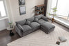 Chic Modular L-Shaped Sofa with Ottoman