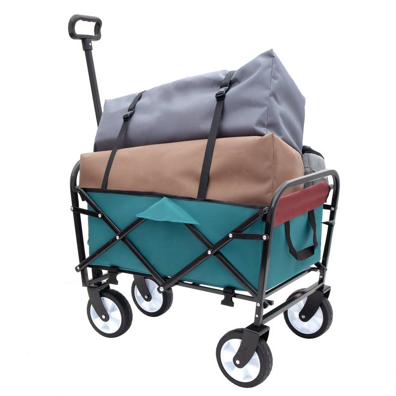 Cyan Collapsible Utility Wagon with Liners