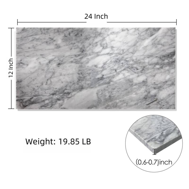 Elegant Gray Carrara Marble Tile