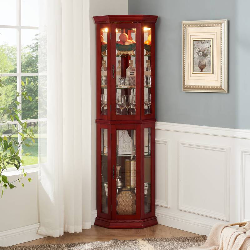 Luminous Corner Curio Cabinet