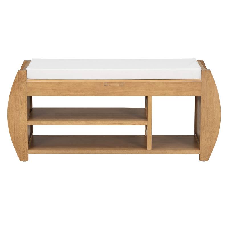 Cozy Curved Shoe Bench