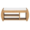 Cozy Curved Shoe Bench