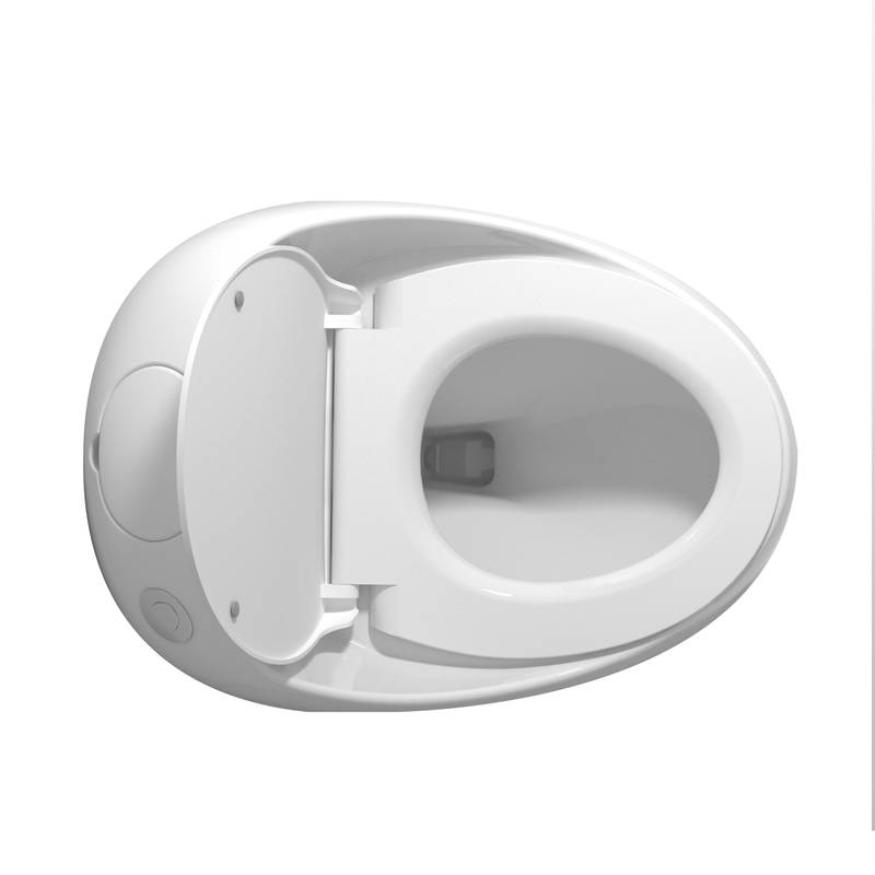 Sleek Egg-Shaped Toilet in Glossy White