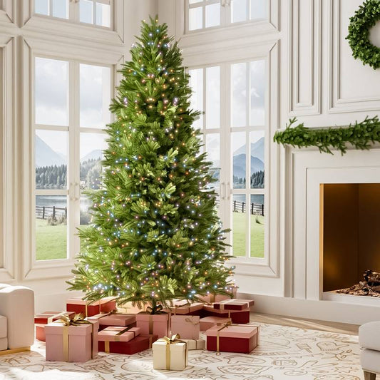Luminous Evergreen: Prelit Christmas Tree with Colorful LED Lights