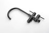 Sleek Matte Black Freestanding Bathtub Faucet with Handheld Shower