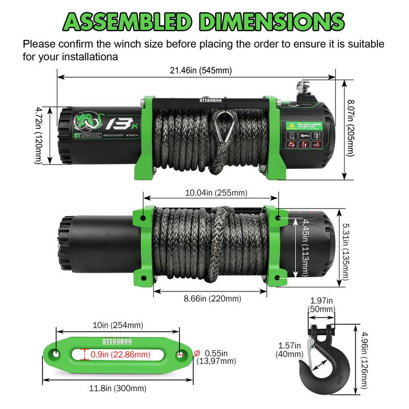 PowerPull Electric Winch with Synthetic Rope and Remote Control