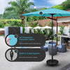 Turquoise Patio Umbrella with Easy Tilt and Crank