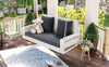 Cozy Wicker Swing for Two