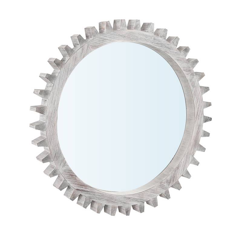 Rustic Gear-Shaped Decorative Mirror