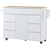 Stylish Kitchen Cart with Wood Top & Easy-Glide Drawers