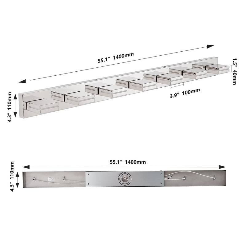 Sleek Chrome LED Vanity Light - Modern Wall Sconce for Style and Efficiency